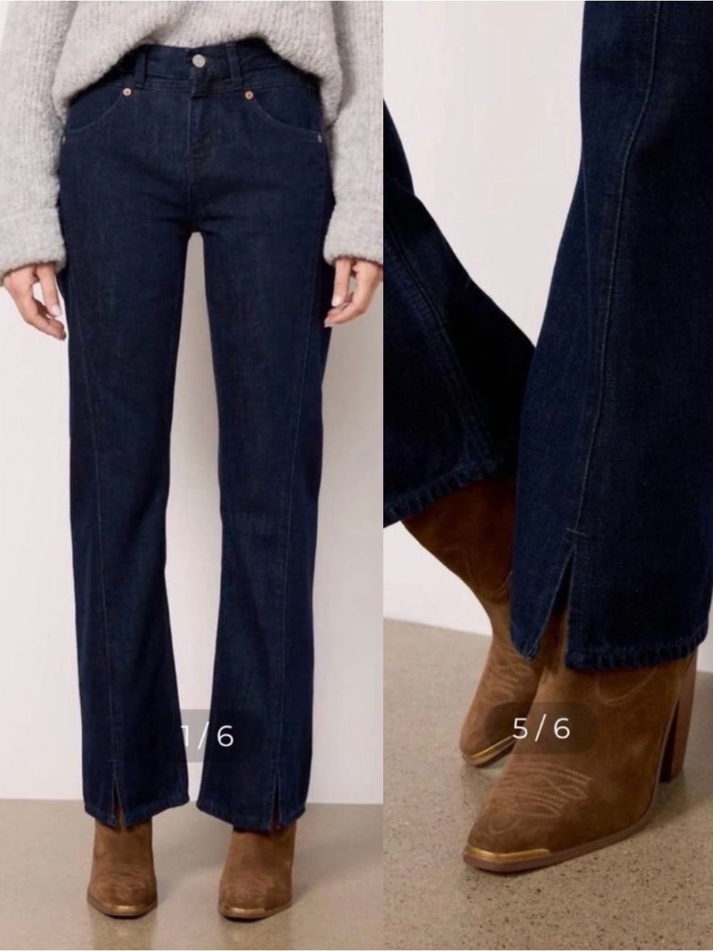 NWT RE/DONE Mid Rise Kick Flare Jeans Dark Wash $295 Size 28 Straight Leg Campus
